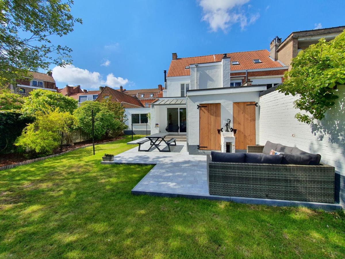 Trendy, Authentieke Woning Met Groot Terras En Tuin Villa Brugge Bagian luar foto